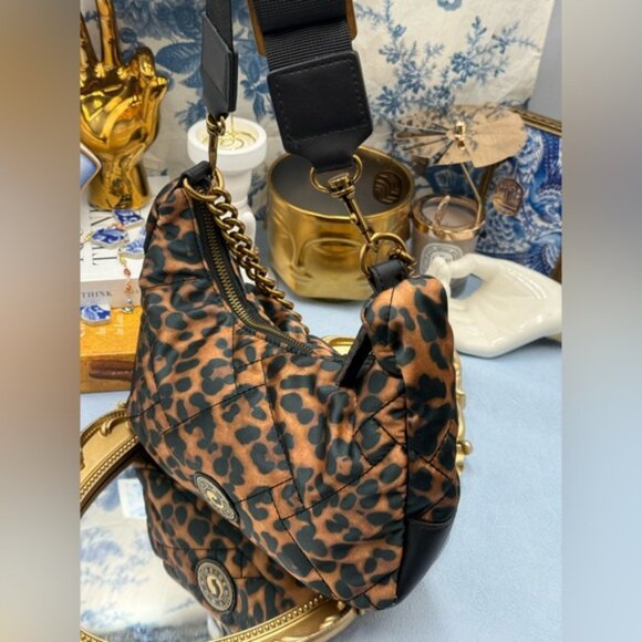 🆕 KURT GEIGER LONDON 🧿 NWOT Recycled Nylon Multi Crossbody Bag, Leopard Print - Picture 5 of 15